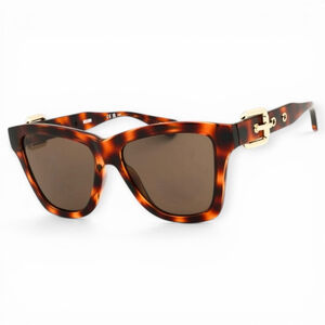 Moschino Sunglasses NEW with Case MOS131 S Tortoiseshell Brown Gold Buckle 54 16
